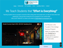Tablet Screenshot of collegesuccessprogram.com